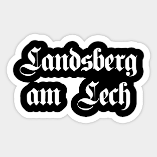 Landsberg am Lech written with gothic font Sticker